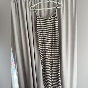 Zara Striped Black and White Maxi Dress